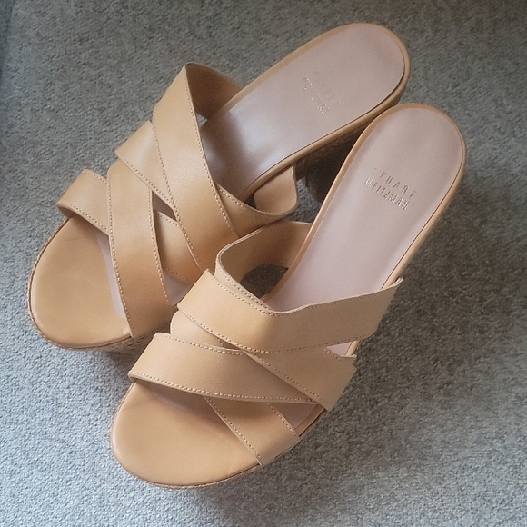 Stuart Weitzman Tan Women's Sandals Size 8 - Picture 1 of 8